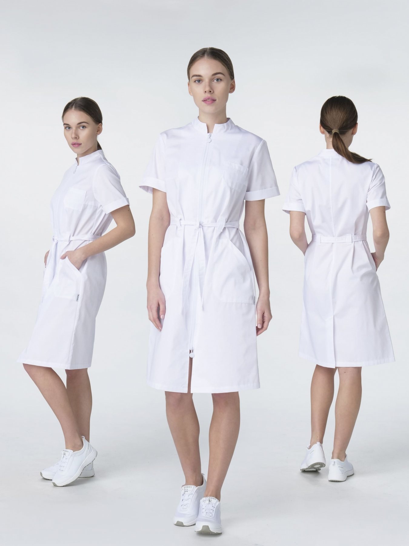 Халат женский Сансара-001 (тк.Смесовая,160) MedLine, белый 