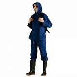 Костюм влагозащитный нейлоновый с ПВХ-покрытием синий (куртка и брюки)