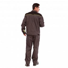 Костюм мужской "Профессионал 1" серый/чёрный (куртка и брюки)