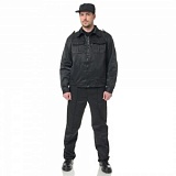 Костюм мужской "Альфа" чёрный (куртка и брюки) для охранников